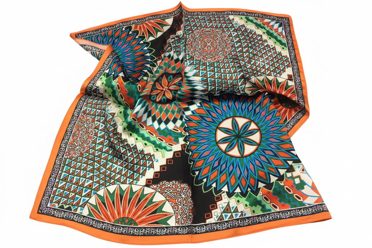 foulard seta fantasia '70