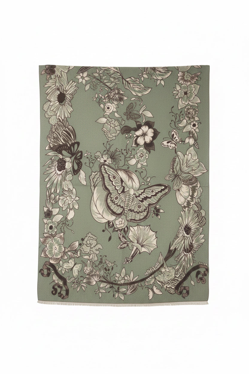 viscosa lana jaquard butterfly (J019)