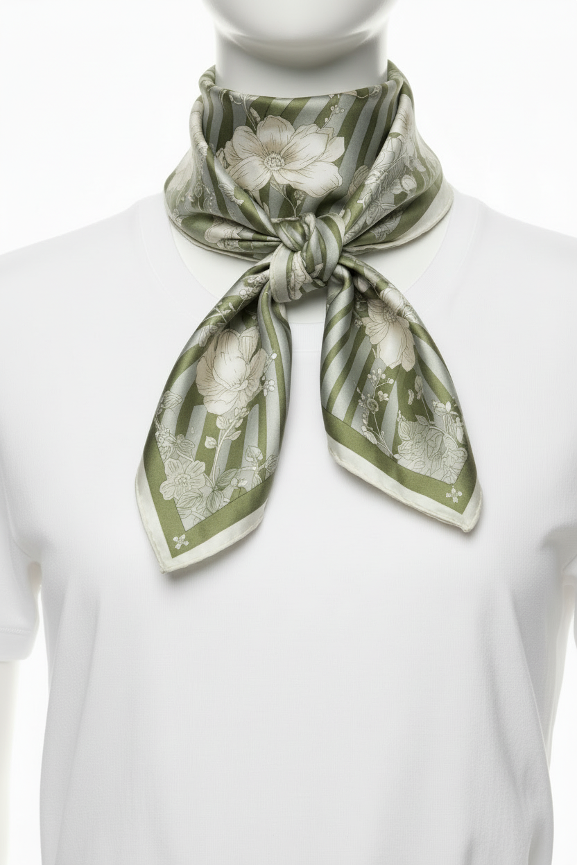 foulard seta fiore liquido