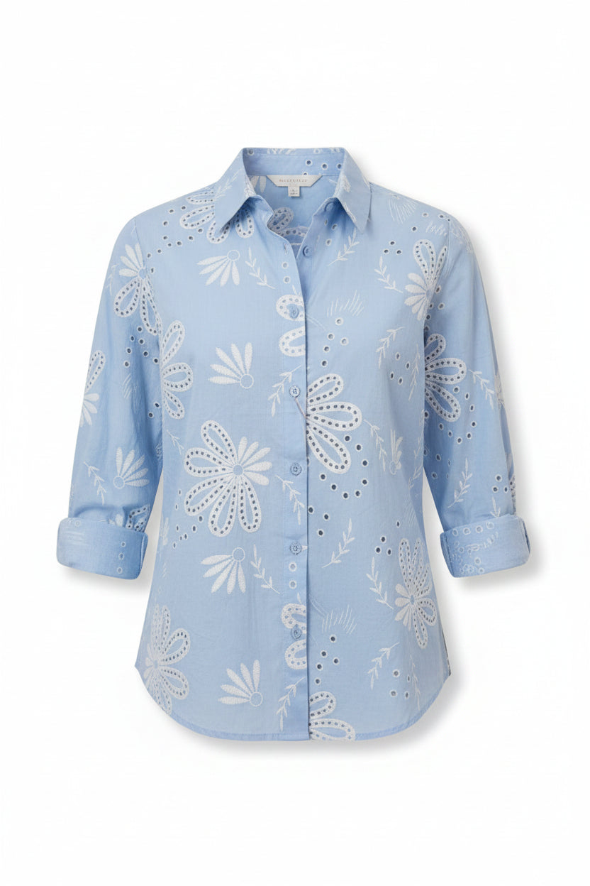 camicia cotone trafori (6617-F391)