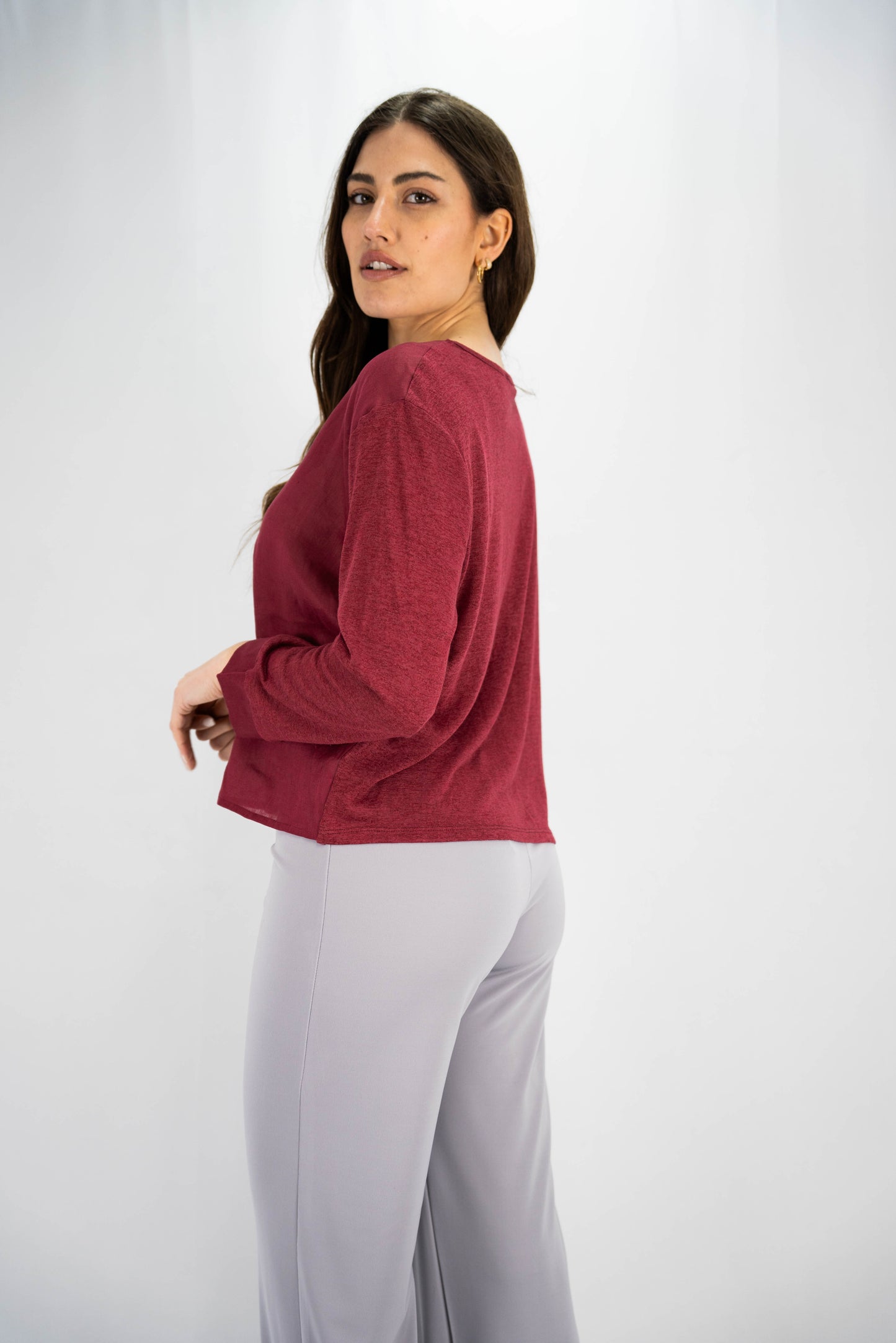 blusa in lino con sfera
