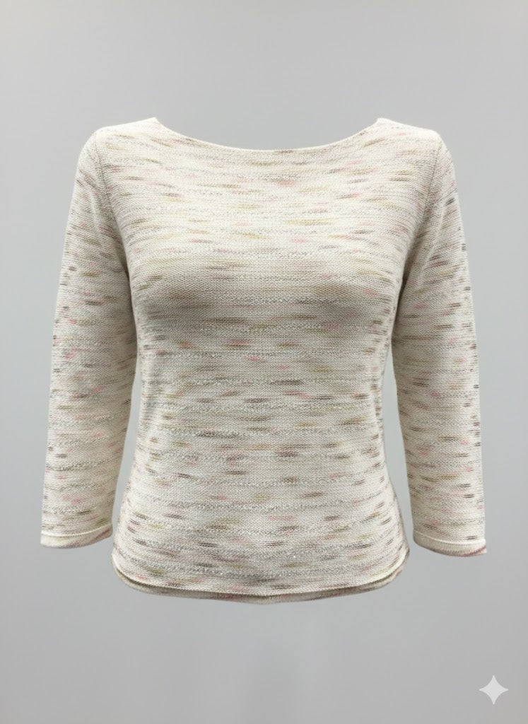 GIROCOLLO IN COTONE E PAILLETTES