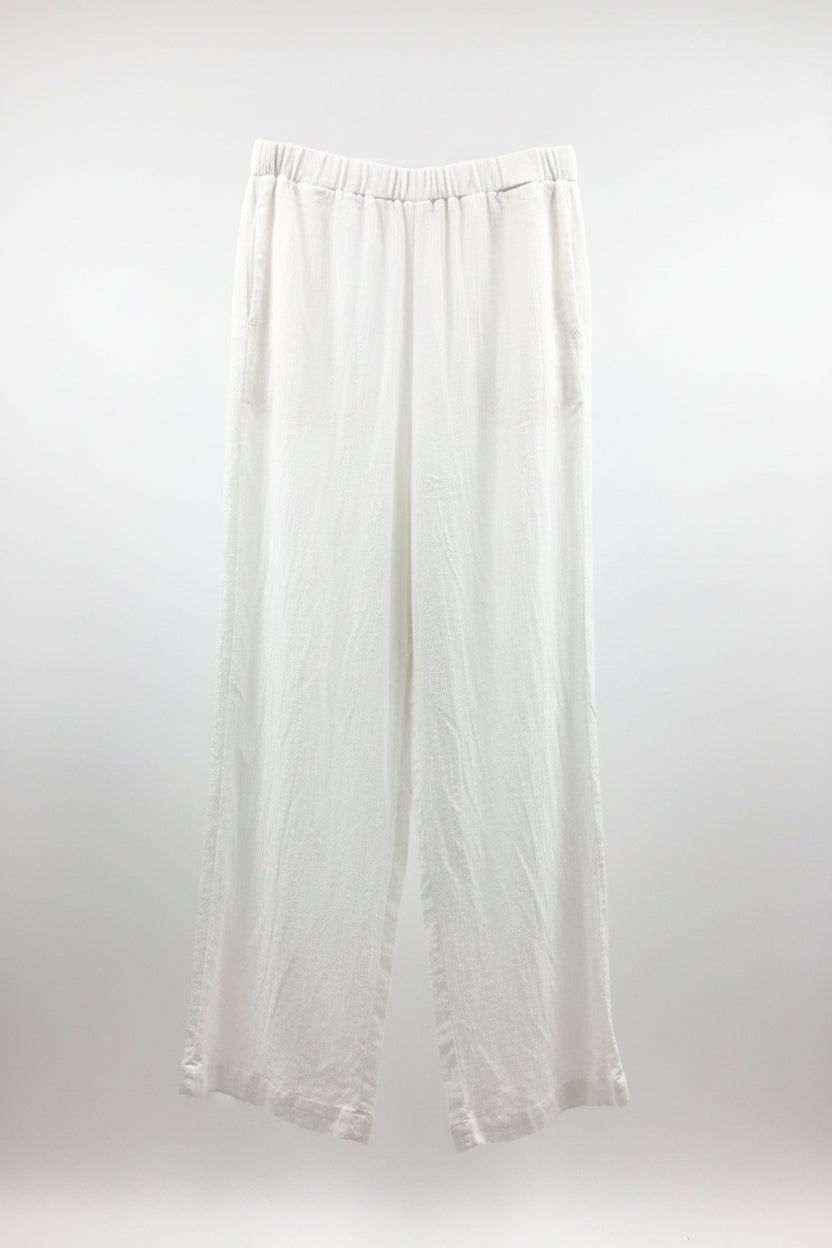 pantalone in cotone garzato