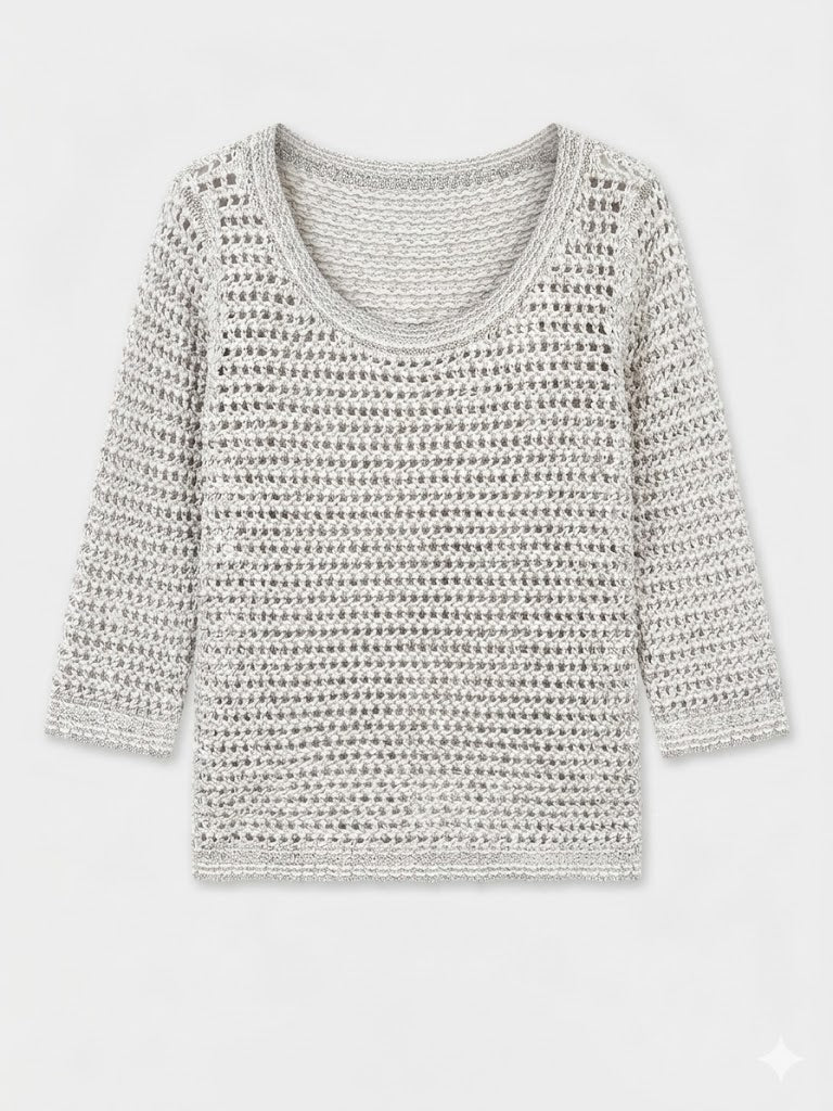 scollo barca traforata cotone