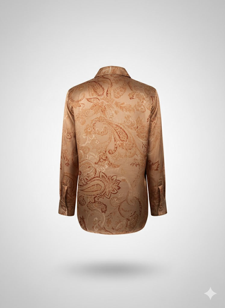 camicia stampa fiore kashmir