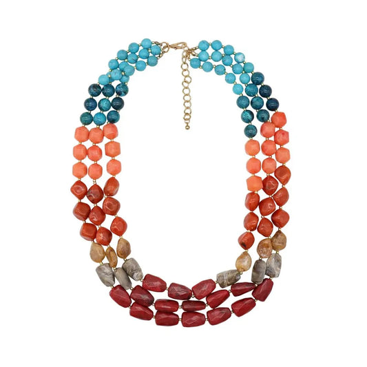 collana pietre multicolor