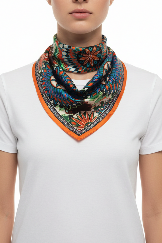 foulard seta fantasia '70