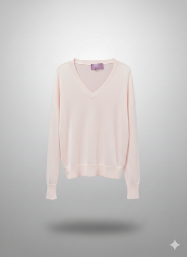 Scollo V lino viscosa