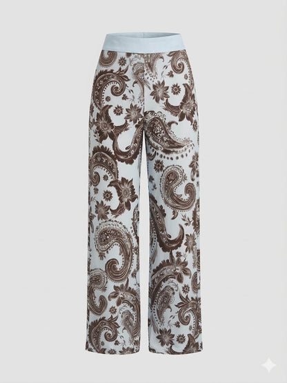 pantalone in jersey stampa fiore Kashmir