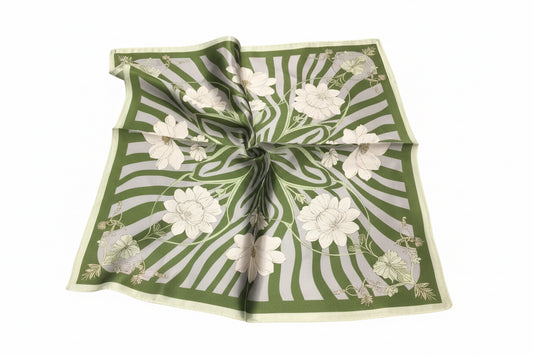 foulard seta fiore liquido