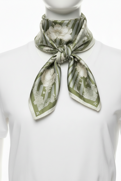 foulard seta fiore liquido