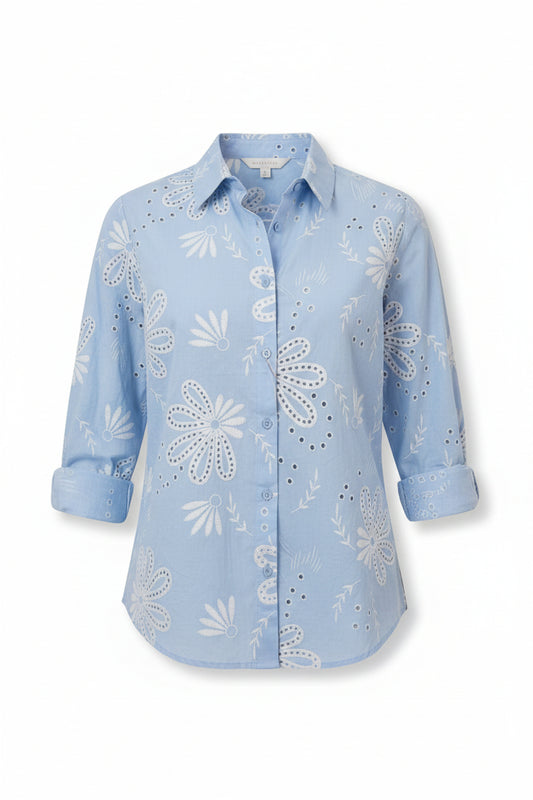 camicia cotone trafori (6617-F391)