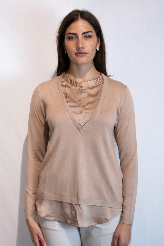 Maglia Inserti Camicia