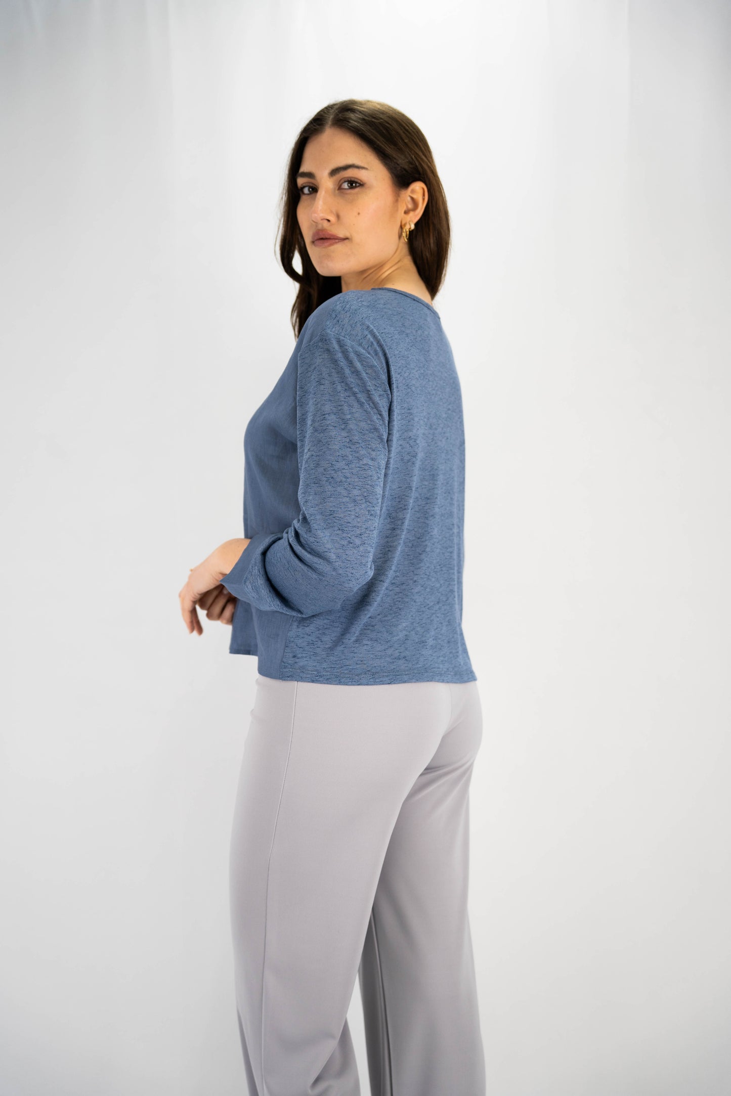 blusa in lino con sfera