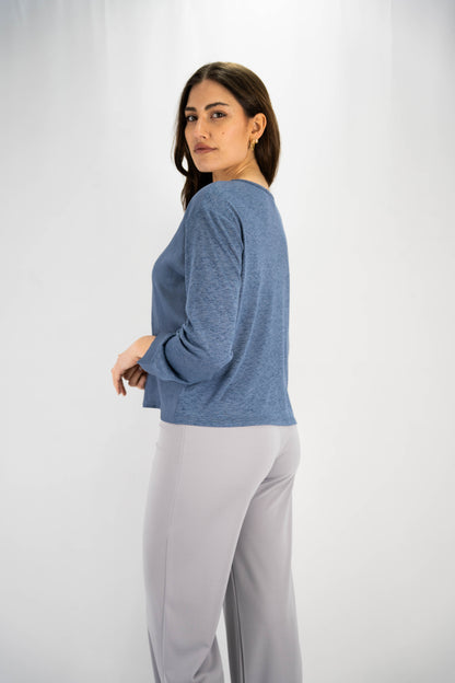 blusa in lino con sfera