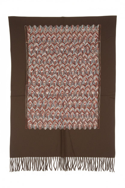 viscosa lana ricamo piume (M1680)