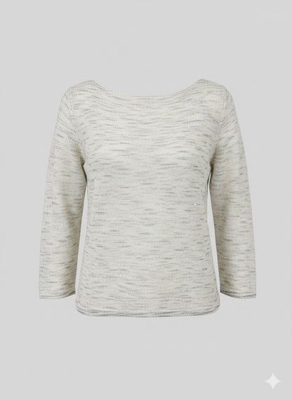 GIROCOLLO IN COTONE E PAILLETTES