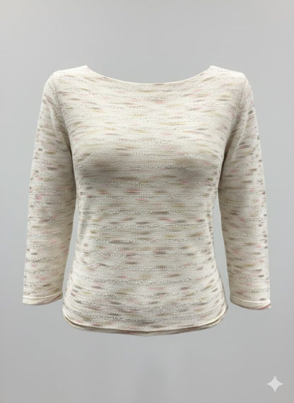 GIROCOLLO IN COTONE E PAILLETTES