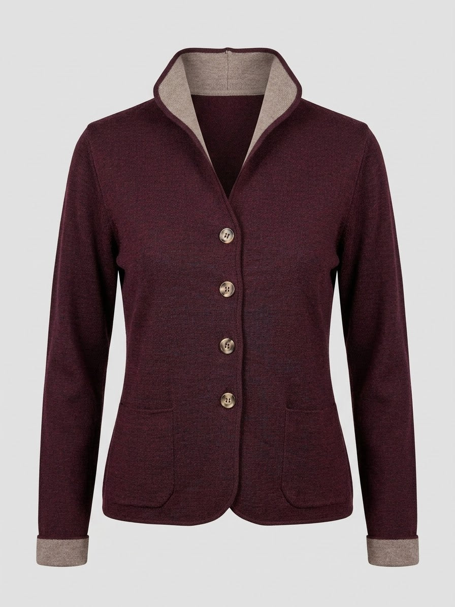 giacca bicolor misto lana (265W1105)