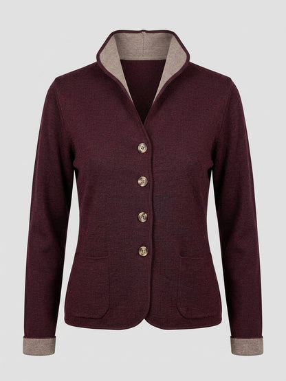 giacca bicolor misto lana (265W1105)