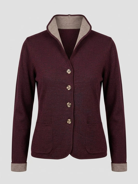 giacca bicolor misto lana (265W1105)
