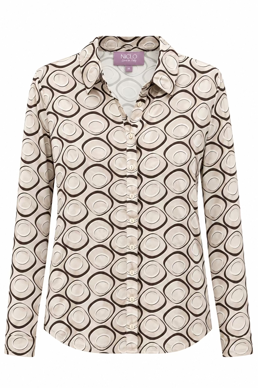 camicia vis+jersey ovali (265W1436)