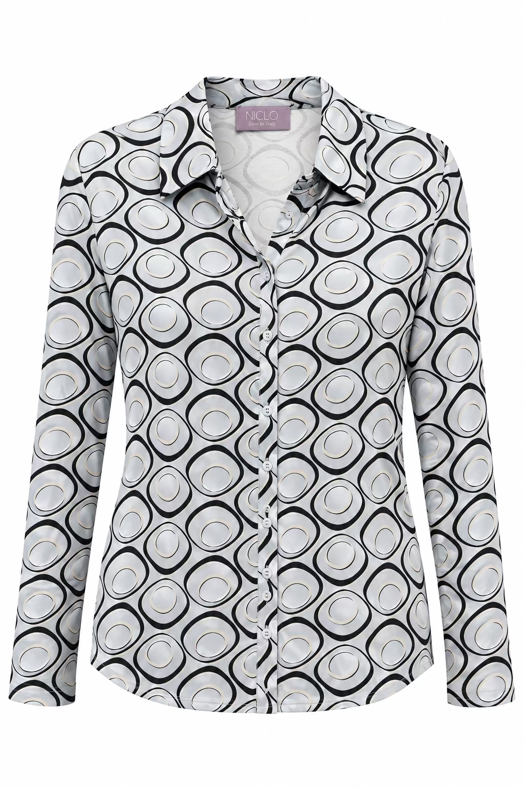 camicia vis+jersey ovali (265W1436)