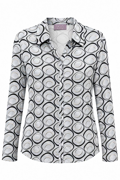 camicia vis+jersey ovali (265W1436)