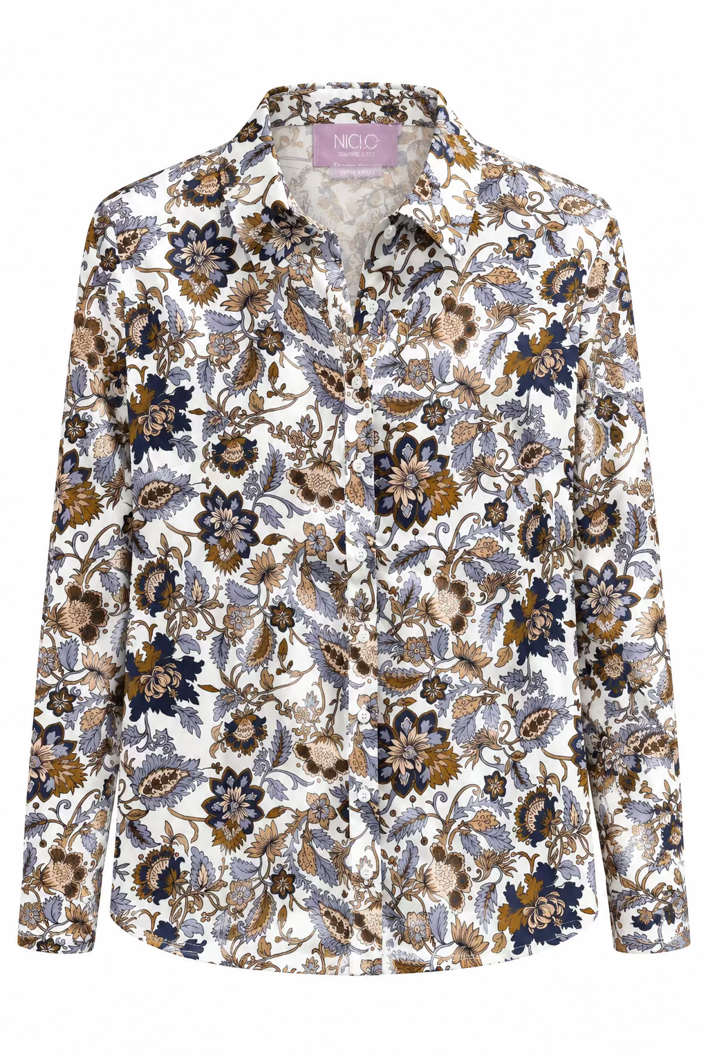 camicia vis+jersey fiorata (265W1410)