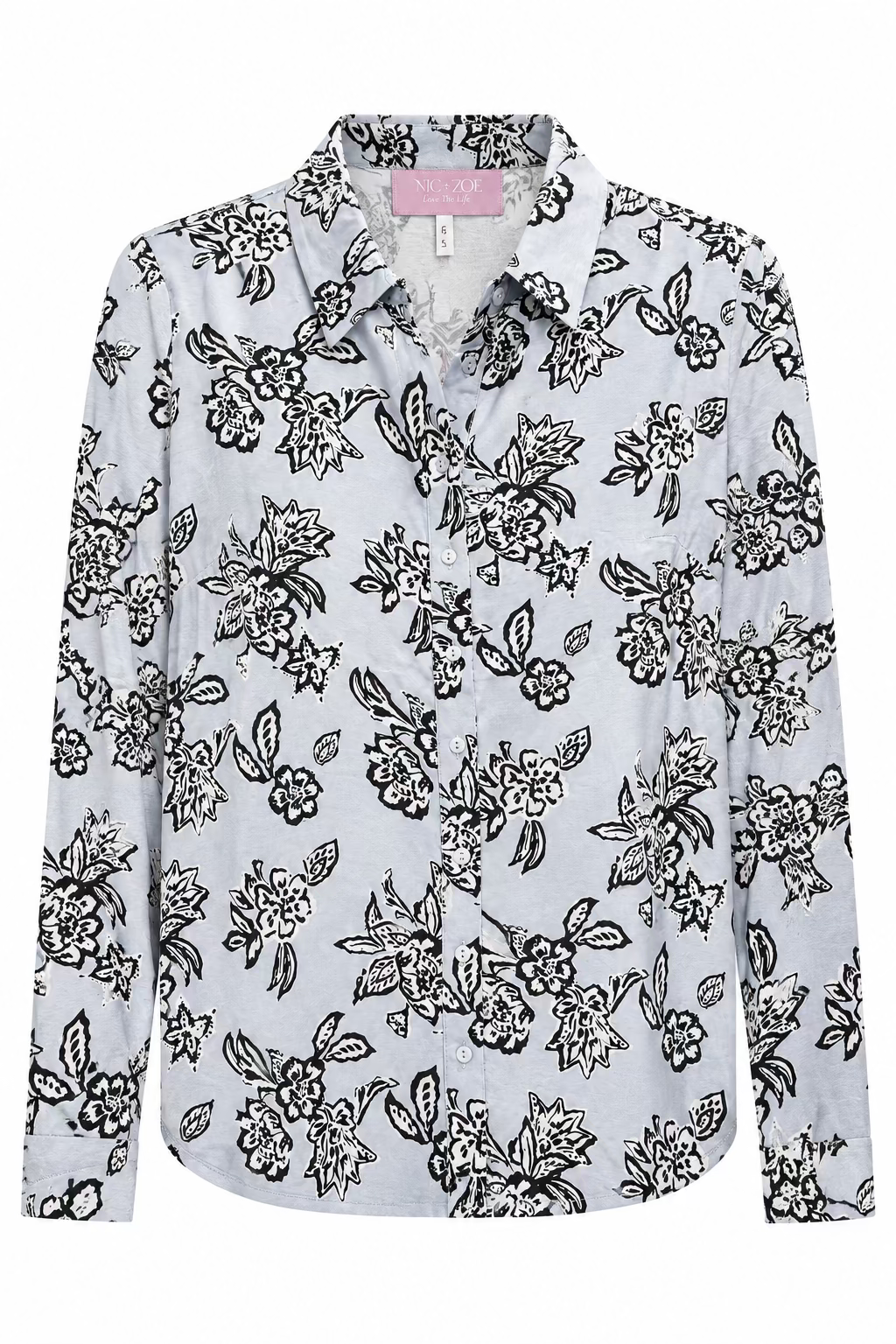 camicia vis+jersey fiore (265W1450)