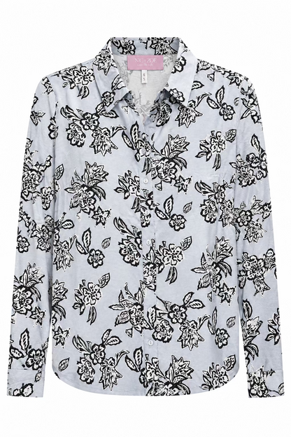 camicia vis+jersey fiore (265W1450)