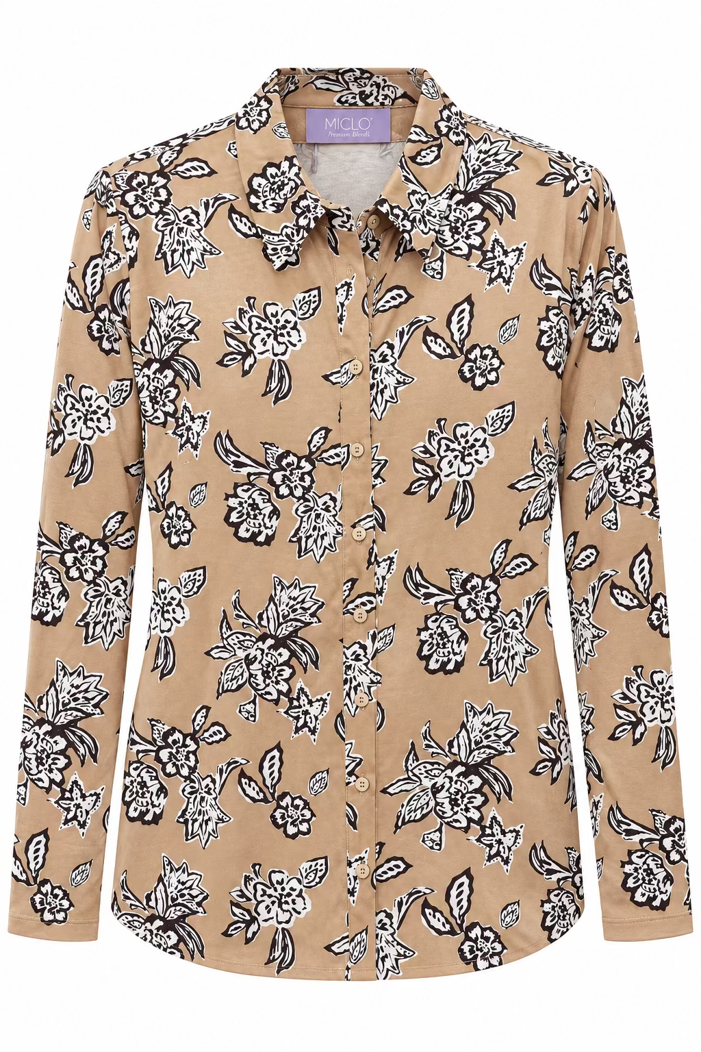 camicia vis+jersey fiore (265W1450)