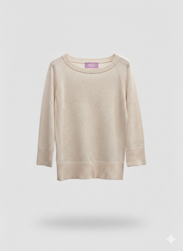 Girocollo misto lino