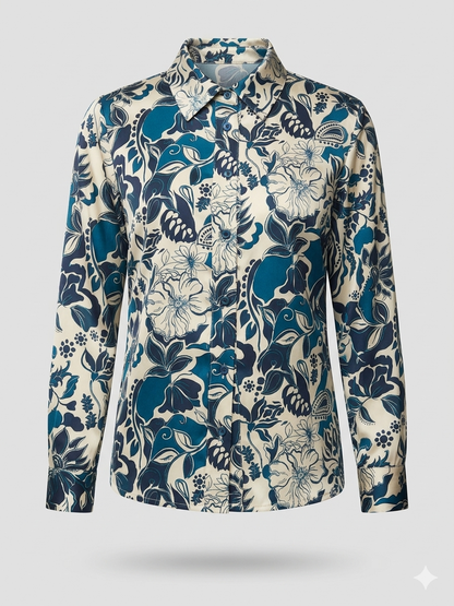Camicia viscosa fiorata