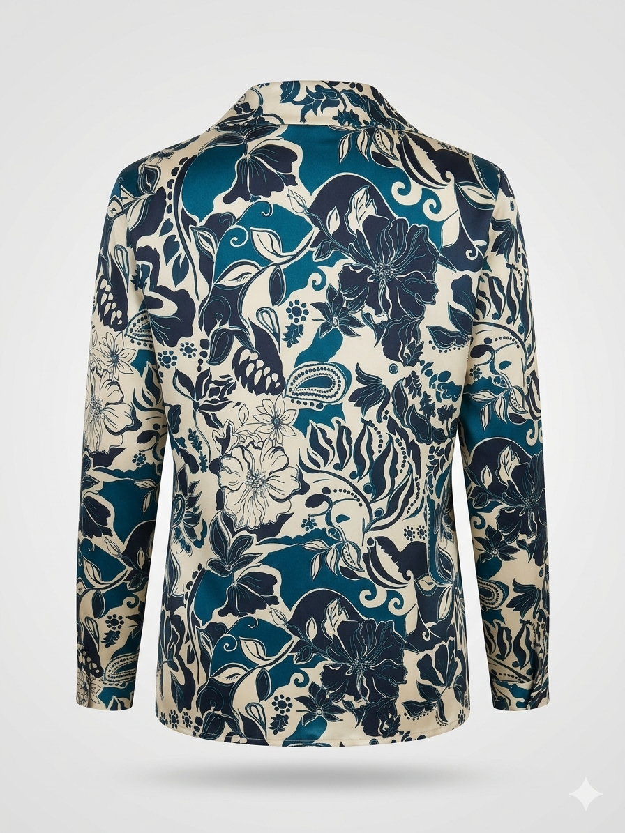 Camicia viscosa fiorata