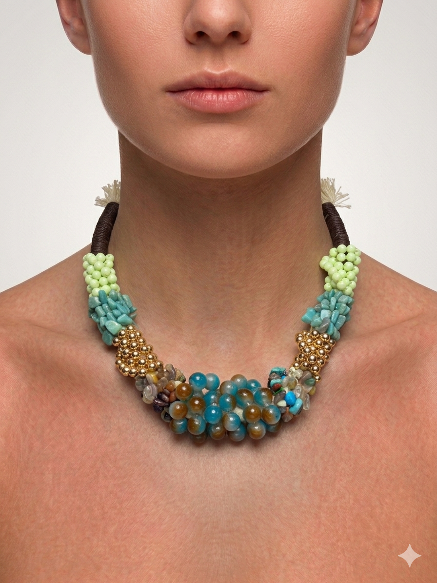 collana perle multicolore