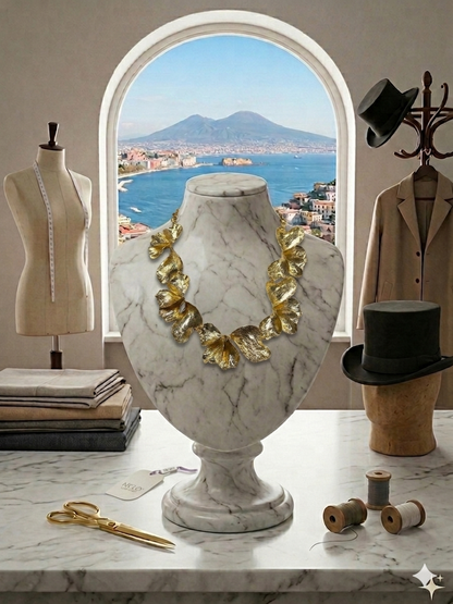 collana petali oro