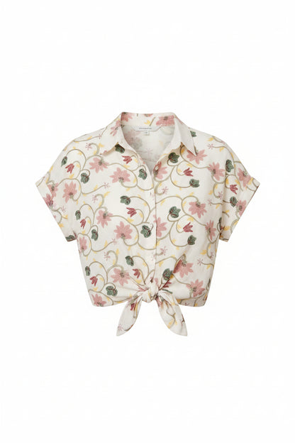 camicia cotone ricamo (7148)