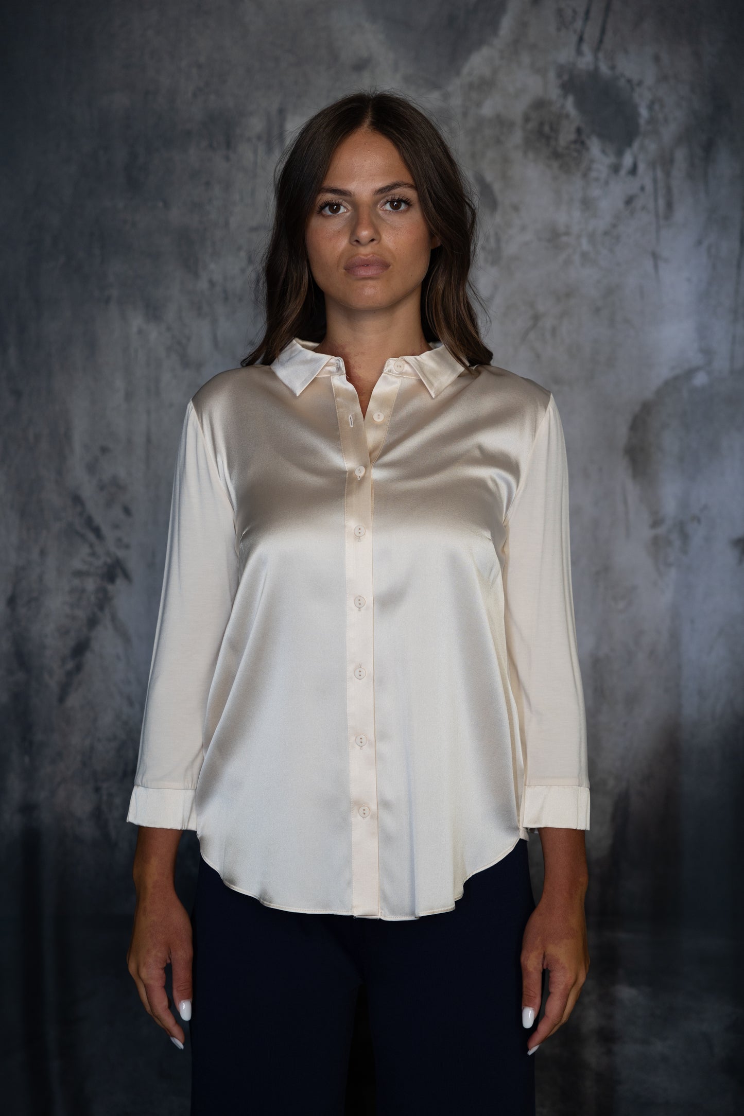 Camicia Seta Mael Beige