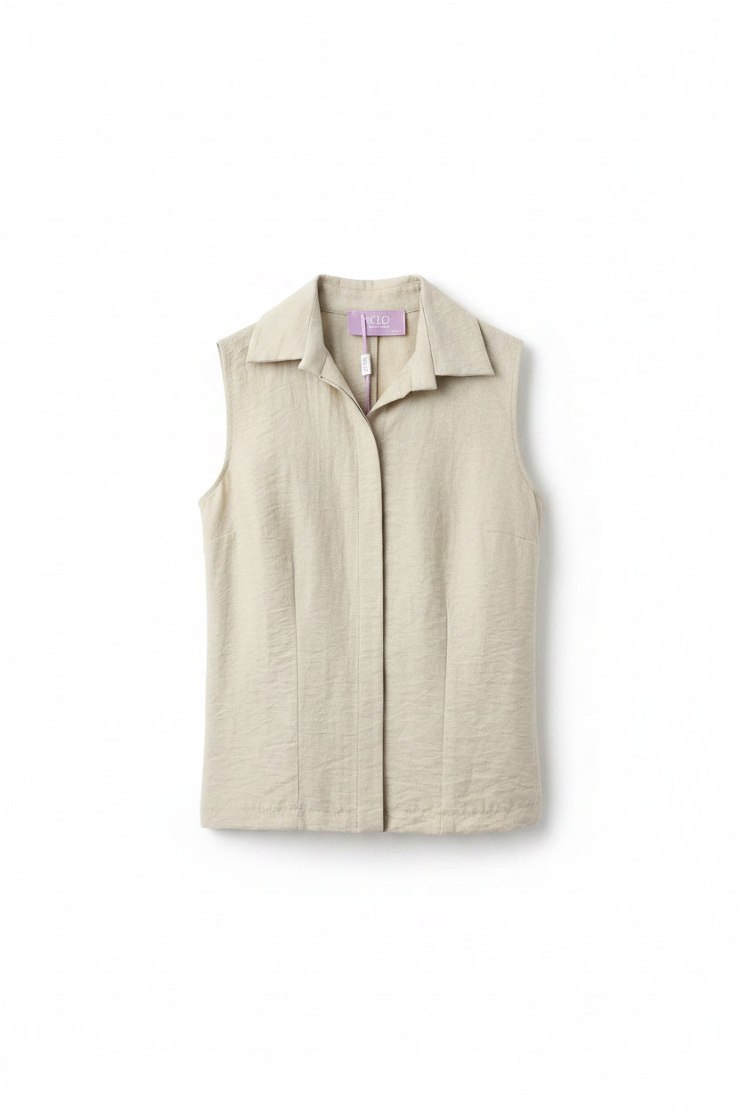 camicia polo viscosa lino (CA1191)