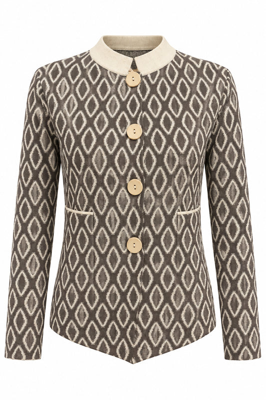 cardigan jaquard rombi (265W6260)