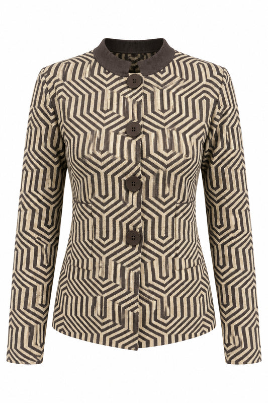 cardigan jaquard geometrico (265W6265)