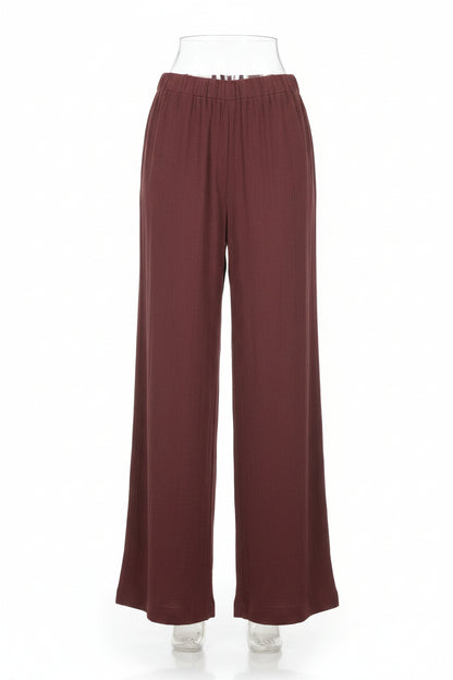 pantalone in cotone garzato