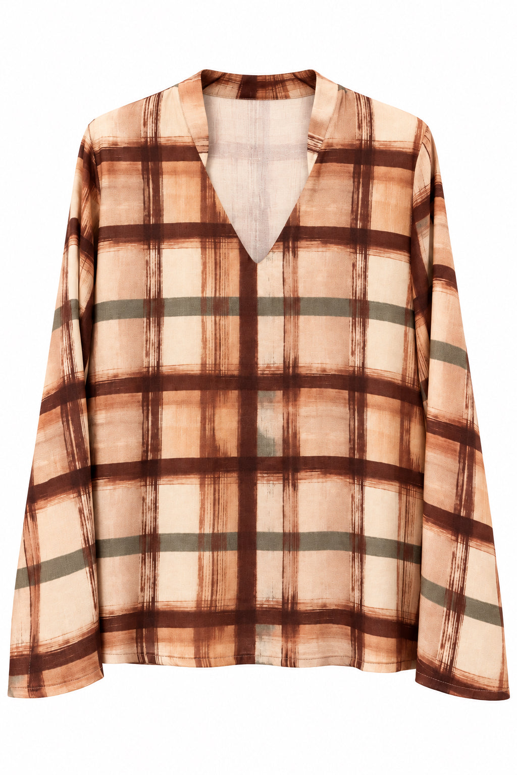 blusa viscosa check (X2376-1)
