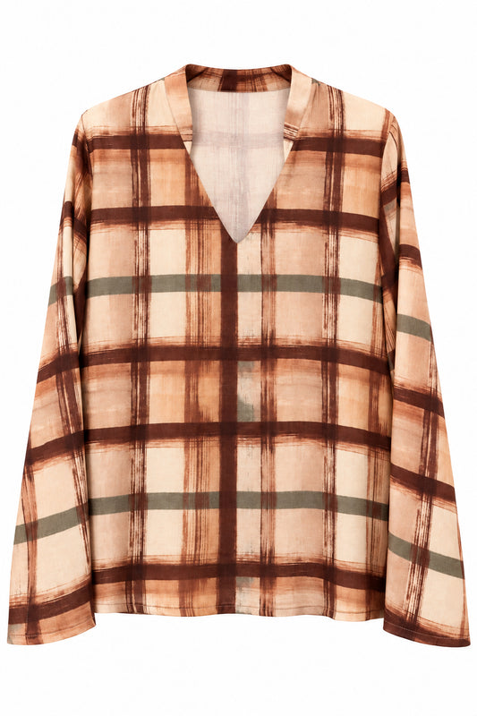 blusa viscosa check (X2376-1)