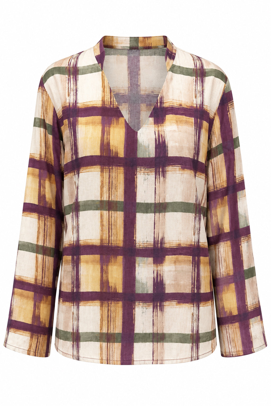 blusa viscosa check (X2376-1)