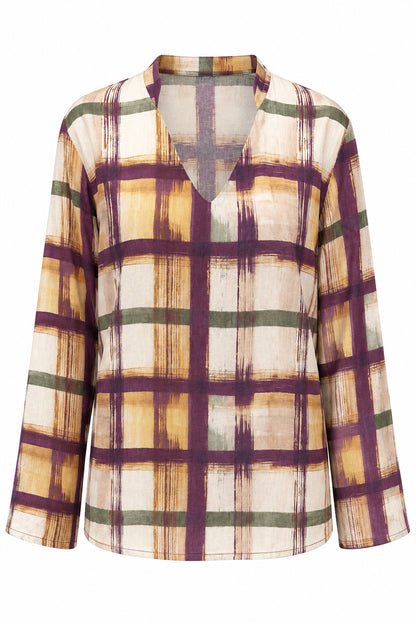 blusa viscosa check (X2376-1)