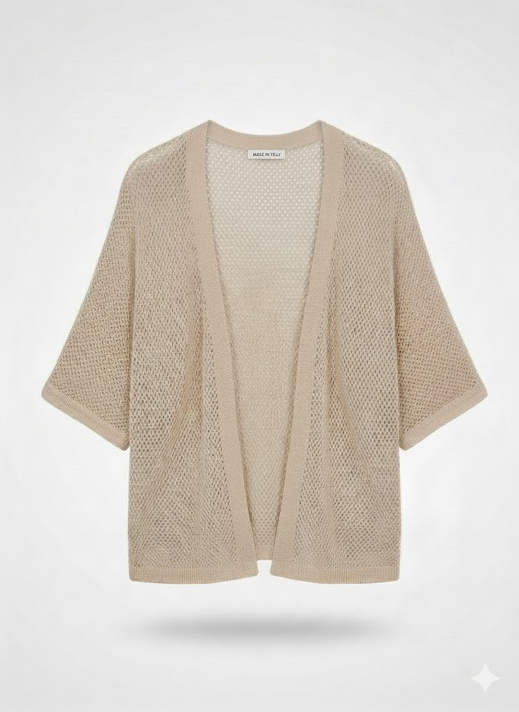 cardigan cotone traforato