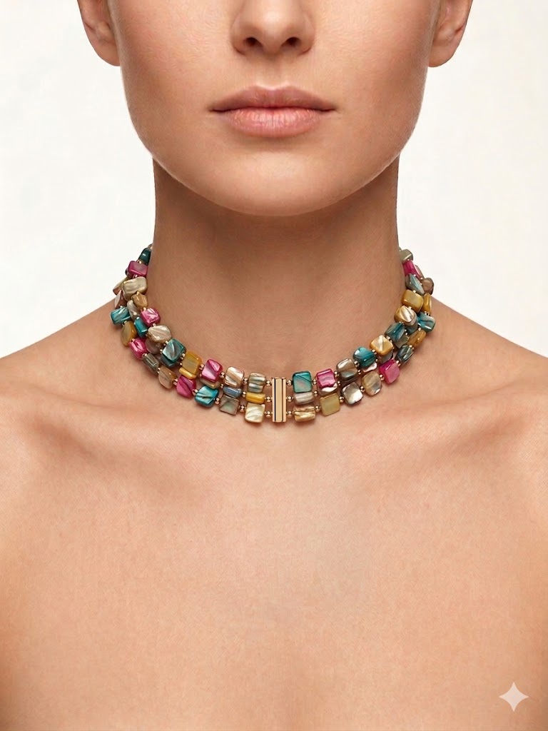 collana con pietre naturali