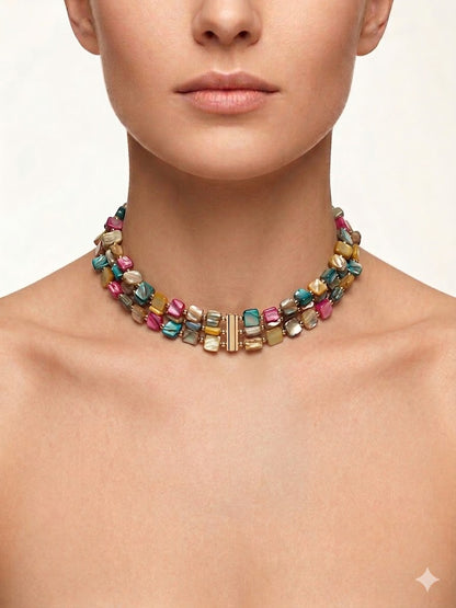 collana con pietre naturali
